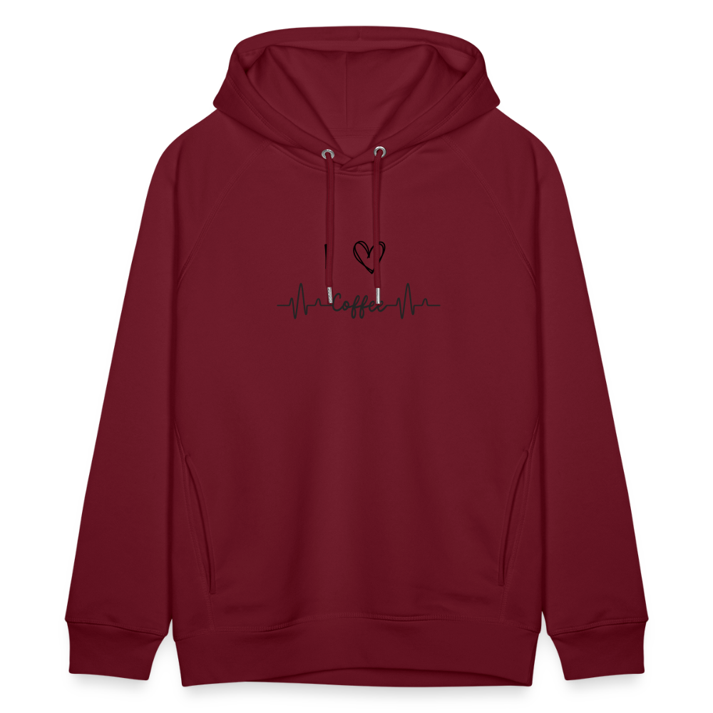 Unisex Bio-Hoodie von Stanley & Stella - I Love Coffee - Burgunderrot