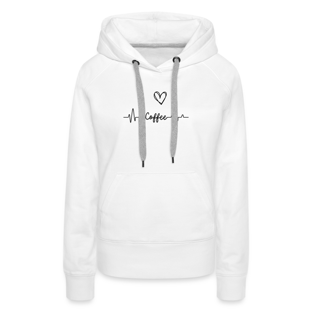 Frauen Premium Hoodie - I love Coffee - weiß