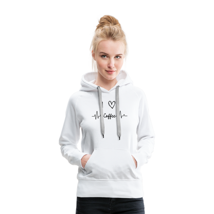 Frauen Premium Hoodie - I love Coffee - weiß