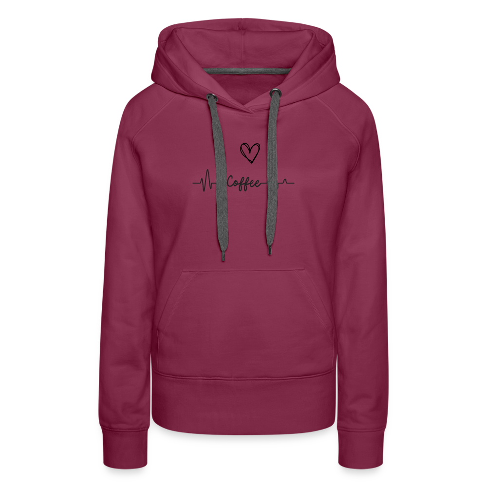 Frauen Premium Hoodie - I love Coffee - Bordeaux