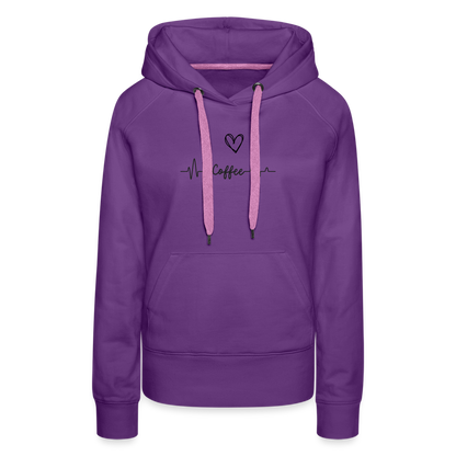 Frauen Premium Hoodie - I love Coffee - Purple