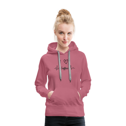 Frauen Premium Hoodie - I love Coffee - Malve