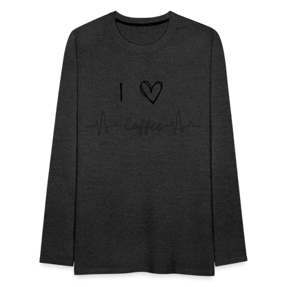 Männer Premium Langarmshirt - I Love Coffee - Anthrazit