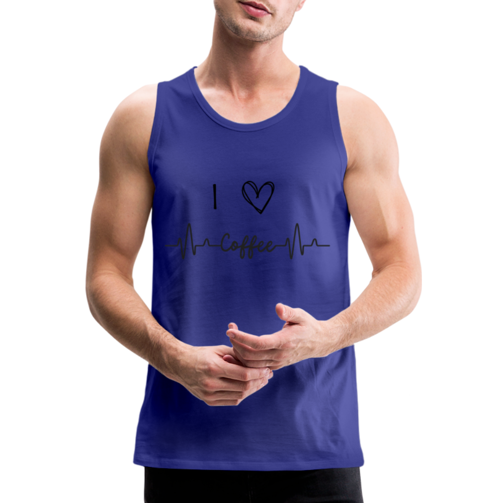 Männer Premium Tank Top - I Love Coffee - Königsblau