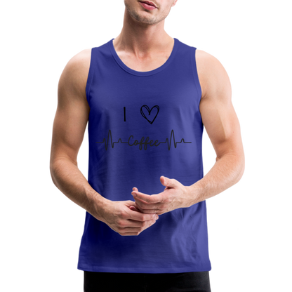 Männer Premium Tank Top - I Love Coffee - Königsblau