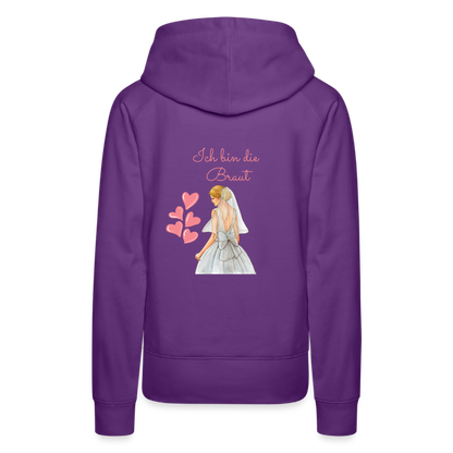 Frauen Premium Hoodie - Ich bin die Braut - Purple