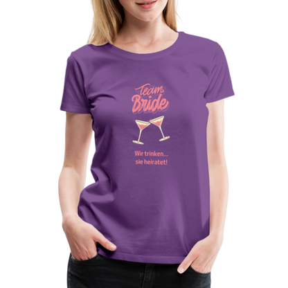 Frauen Premium T-Shirt - Team Bride - Lila