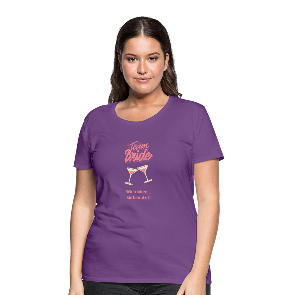 Frauen Premium T-Shirt - Team Bride - Lila