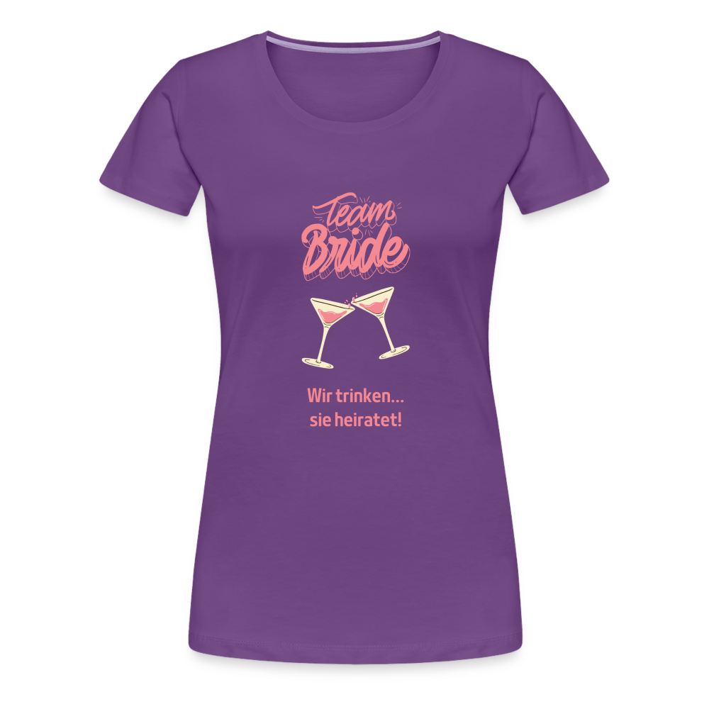 Frauen Premium T-Shirt - Team Bride - Lila