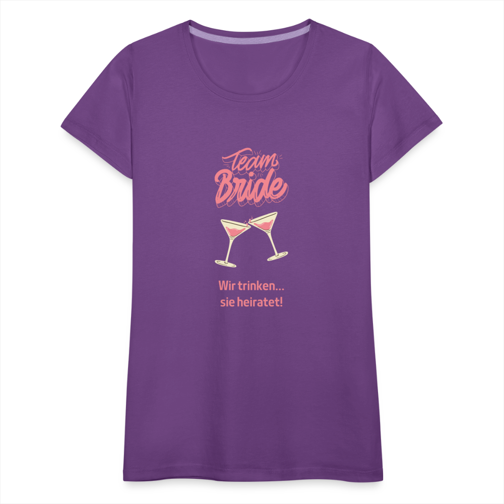 Frauen Premium T-Shirt - Team Bride - Lila