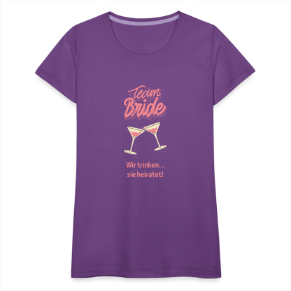 Frauen Premium T-Shirt - Team Bride - Lila