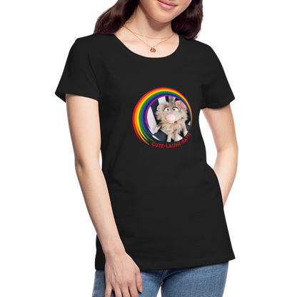 Frauen Premium T-Shirt - Gute Laune Ratti - Schwarz