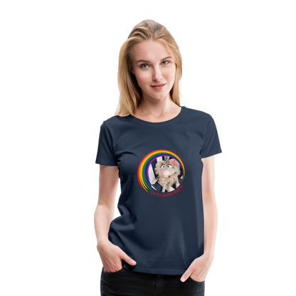 Frauen Premium T-Shirt - Gute Laune Ratti - Navy