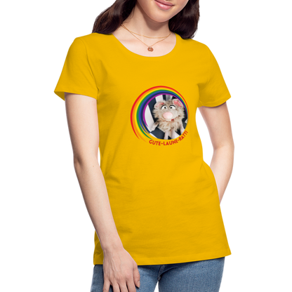 Frauen Premium T-Shirt - Gute Laune Ratti - Sonnengelb