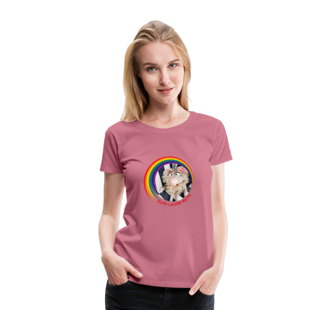 Frauen Premium T-Shirt - Gute Laune Ratti - Malve