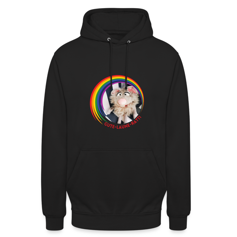 Unisex Hoodie - Gute Laune Ratti - Schwarz