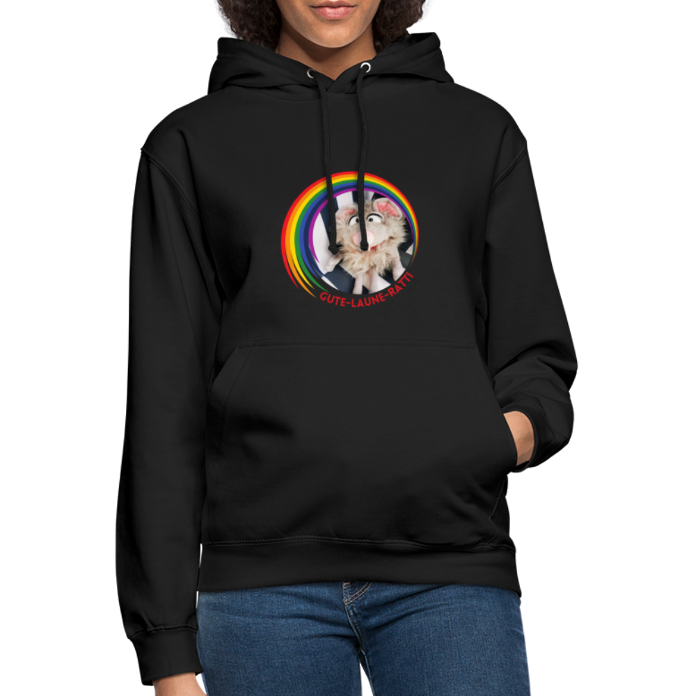 Unisex Hoodie - Gute Laune Ratti - Schwarz