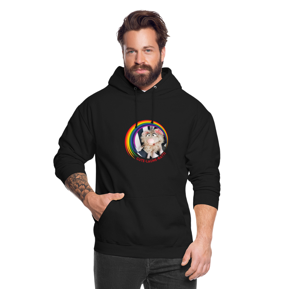 Unisex Hoodie - Gute Laune Ratti - Schwarz