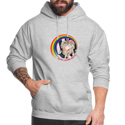 Unisex Hoodie - Gute Laune Ratti - Hellgrau meliert