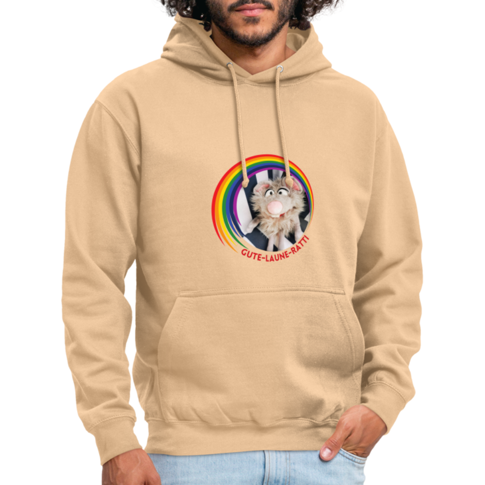 Unisex Hoodie - Gute Laune Ratti - Beige