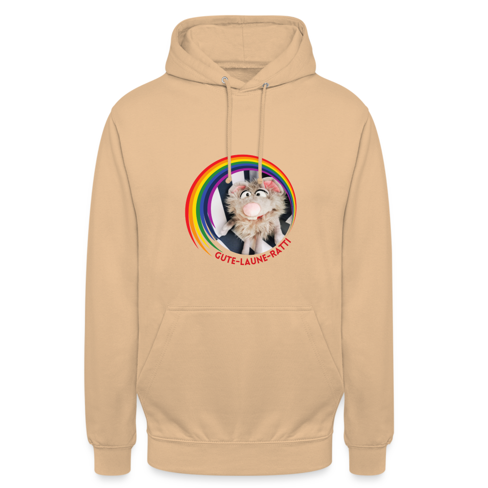 Unisex Hoodie - Gute Laune Ratti - Beige