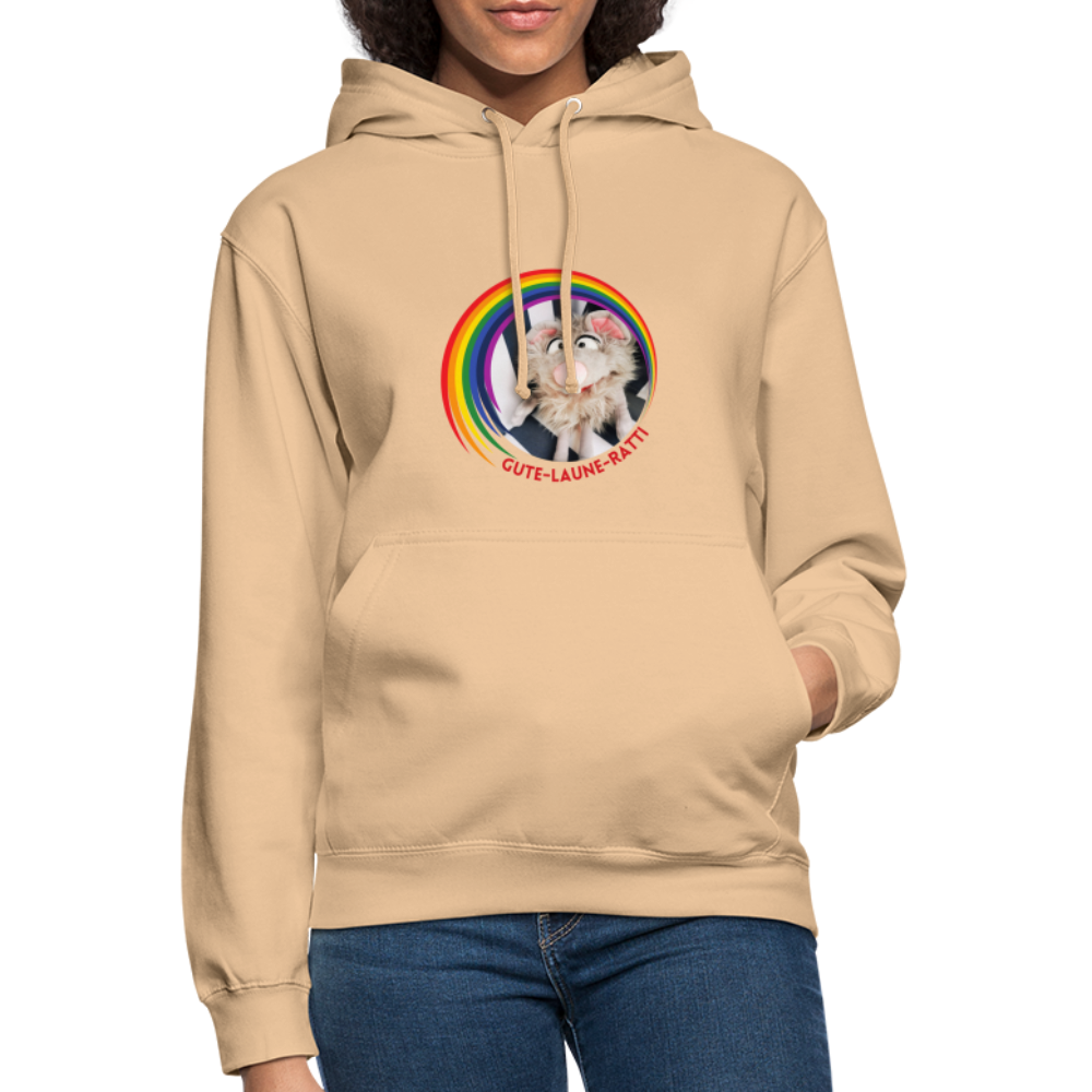 Unisex Hoodie - Gute Laune Ratti - Beige