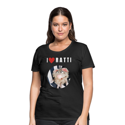 Frauen Premium T-Shirt - I love Ratti - Schwarz