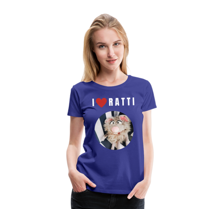 Frauen Premium T-Shirt - I love Ratti - Königsblau