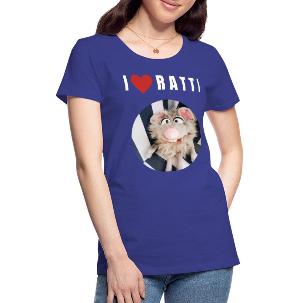 Frauen Premium T-Shirt - I love Ratti - Königsblau