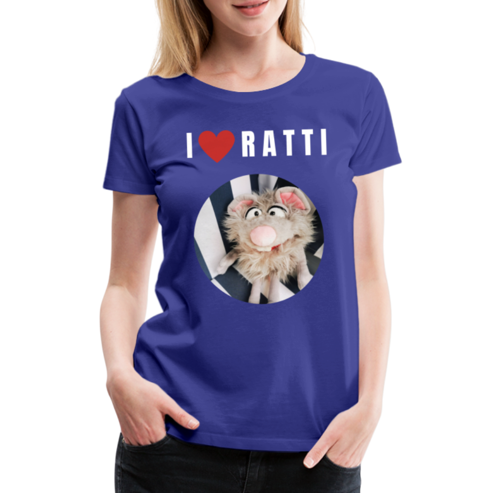 Frauen Premium T-Shirt - I love Ratti - Königsblau