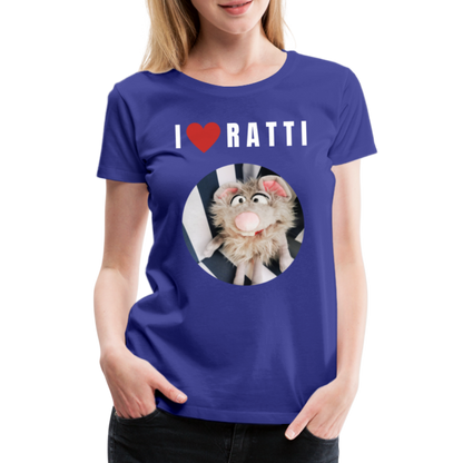 Frauen Premium T-Shirt - I love Ratti - Königsblau