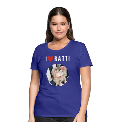 Frauen Premium T-Shirt - I love Ratti - Königsblau