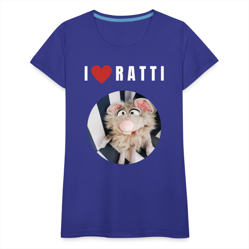 Frauen Premium T-Shirt - I love Ratti - Königsblau