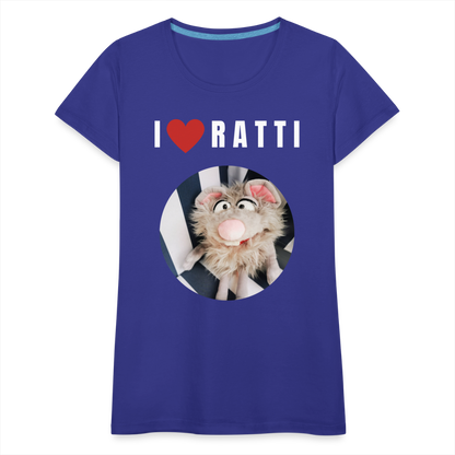 Frauen Premium T-Shirt - I love Ratti - Königsblau