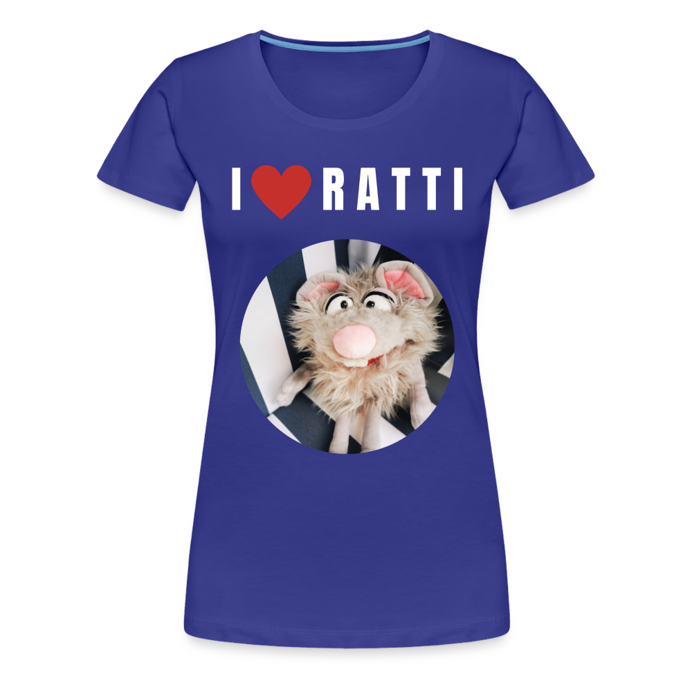 Frauen Premium T-Shirt - I love Ratti - Königsblau