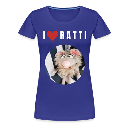 Frauen Premium T-Shirt - I love Ratti - Königsblau