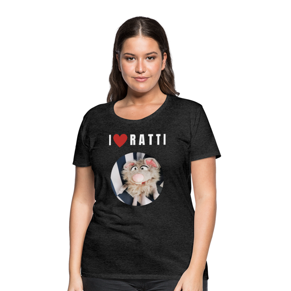 Frauen Premium T-Shirt - I love Ratti - Anthrazit