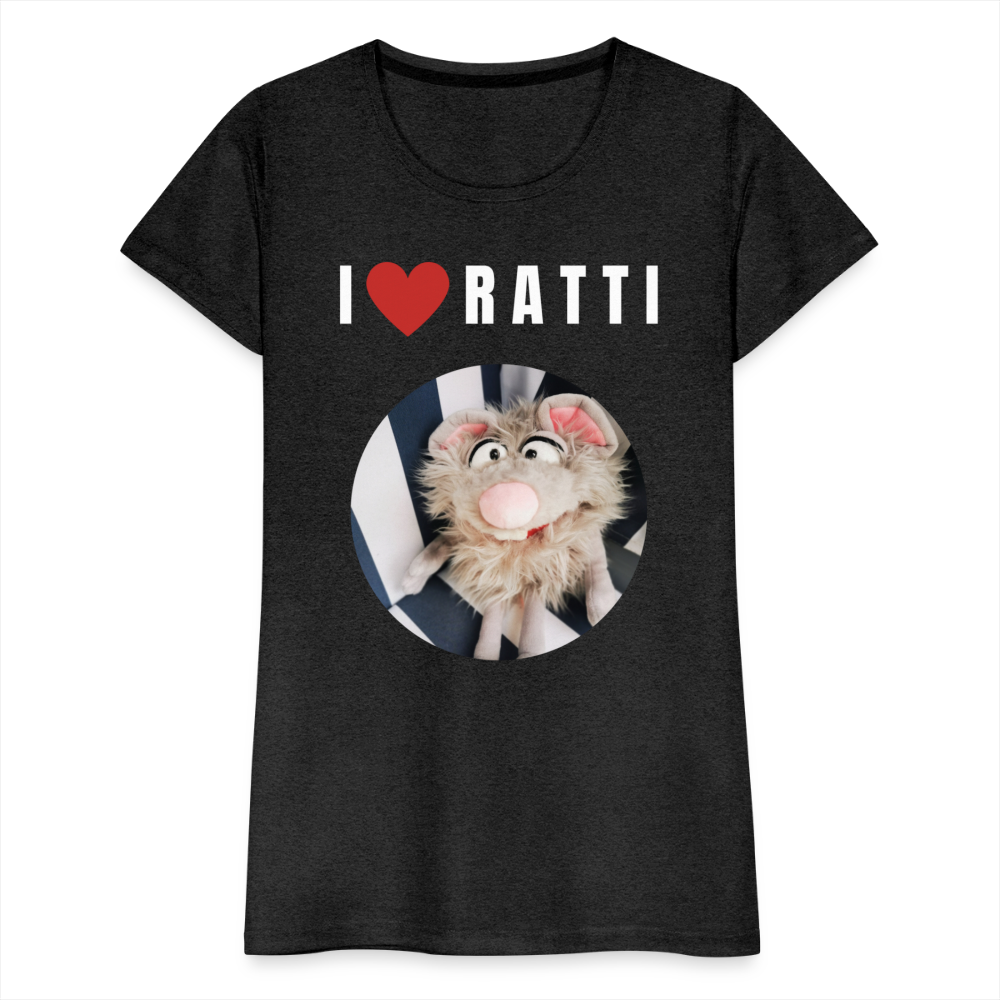 Frauen Premium T-Shirt - I love Ratti - Anthrazit