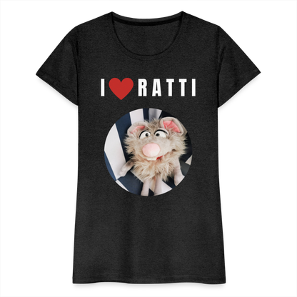 Frauen Premium T-Shirt - I love Ratti - Anthrazit