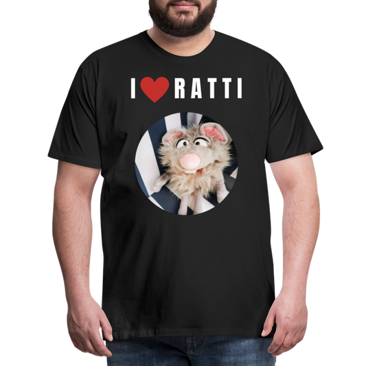 Männer Premium T-Shirt - I love Ratti - Schwarz