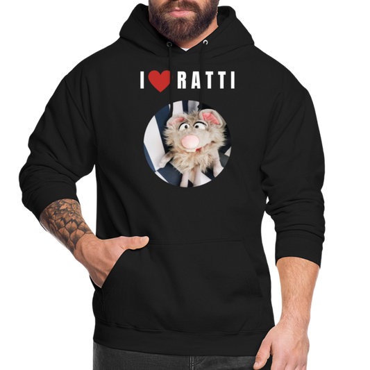 Unisex Hoodie - I love Ratti - Schwarz