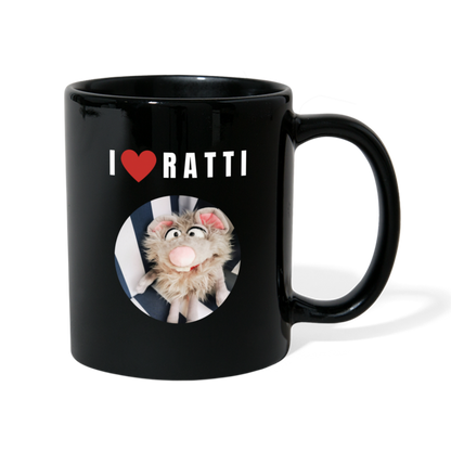 Tasse einfarbig - I love Ratti - Schwarz