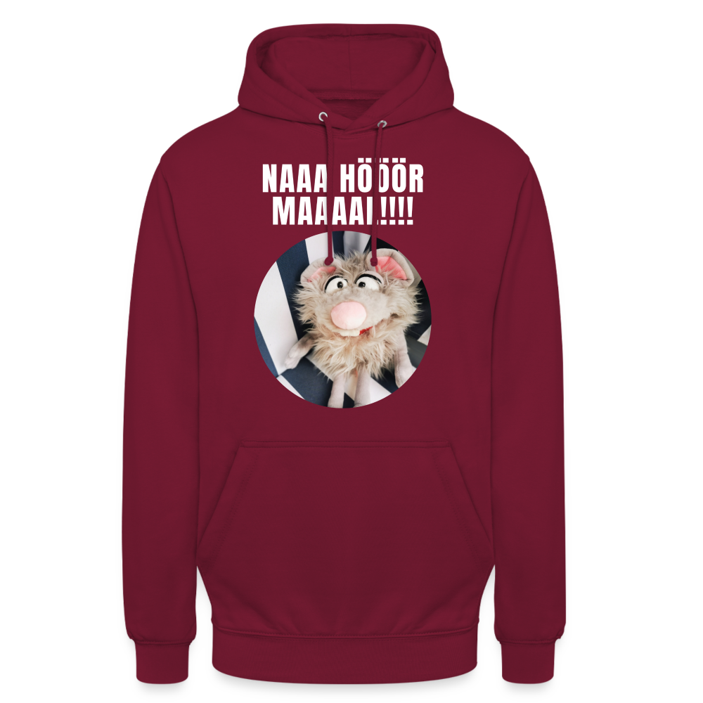 Unisex Hoodie - Na hör mal! - Bordeaux