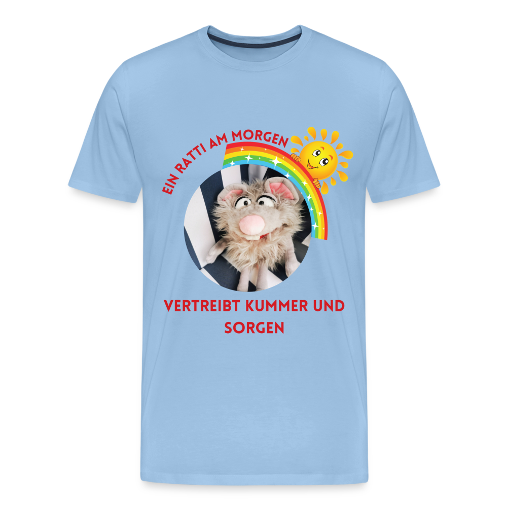 Männer Premium T-Shirt - Ratti am Morgen - Sky