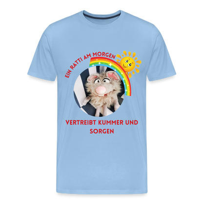 Männer Premium T-Shirt - Ratti am Morgen - Sky