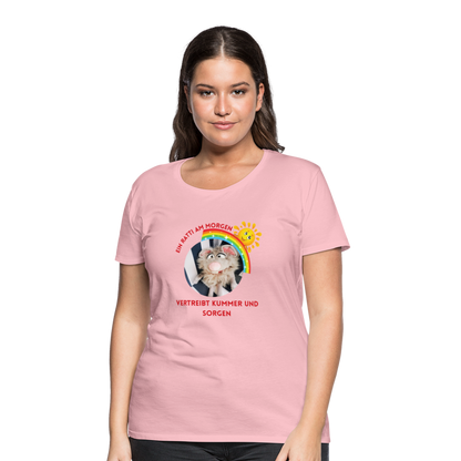 Frauen Premium T-Shirt - Ein Ratti am Morgen - Hellrosa