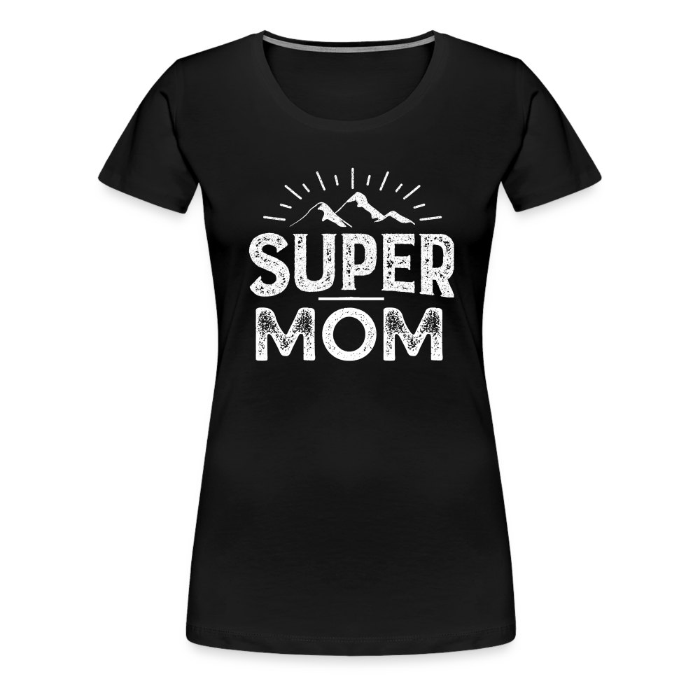 Frauen Premium T-Shirt - Super Mom - Schwarz