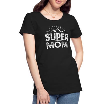 Frauen Premium T-Shirt - Super Mom - Schwarz