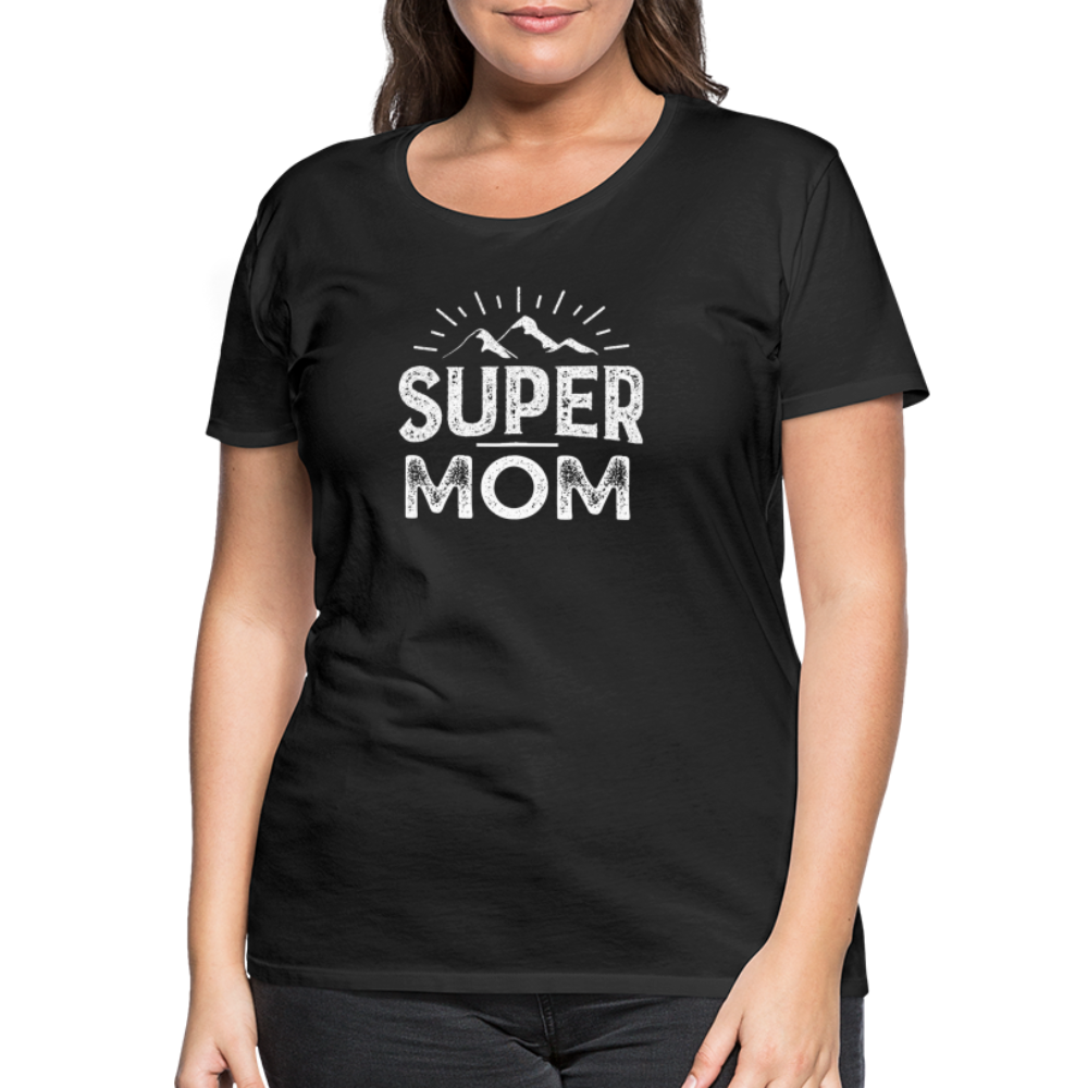 Frauen Premium T-Shirt - Super Mom - Schwarz