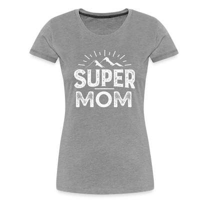 Frauen Premium T-Shirt - Super Mom - Grau meliert